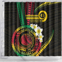 Vanuatu Independence Day Shower Curtain Yumi 45th Hapi Indipendens Dei LT01