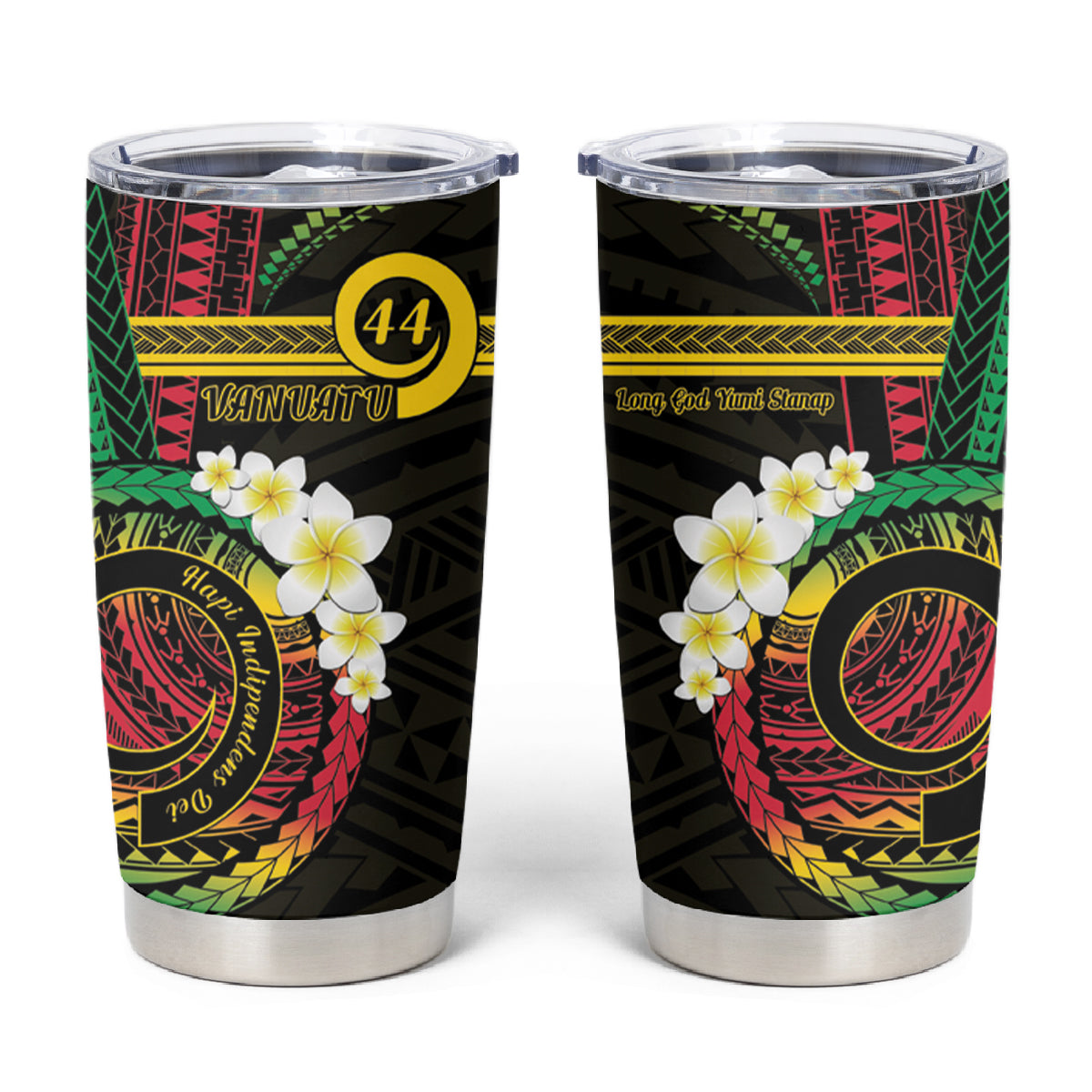 Vanuatu Independence Day Tumbler Cup Yumi 44th Hapi Indipendens Dei