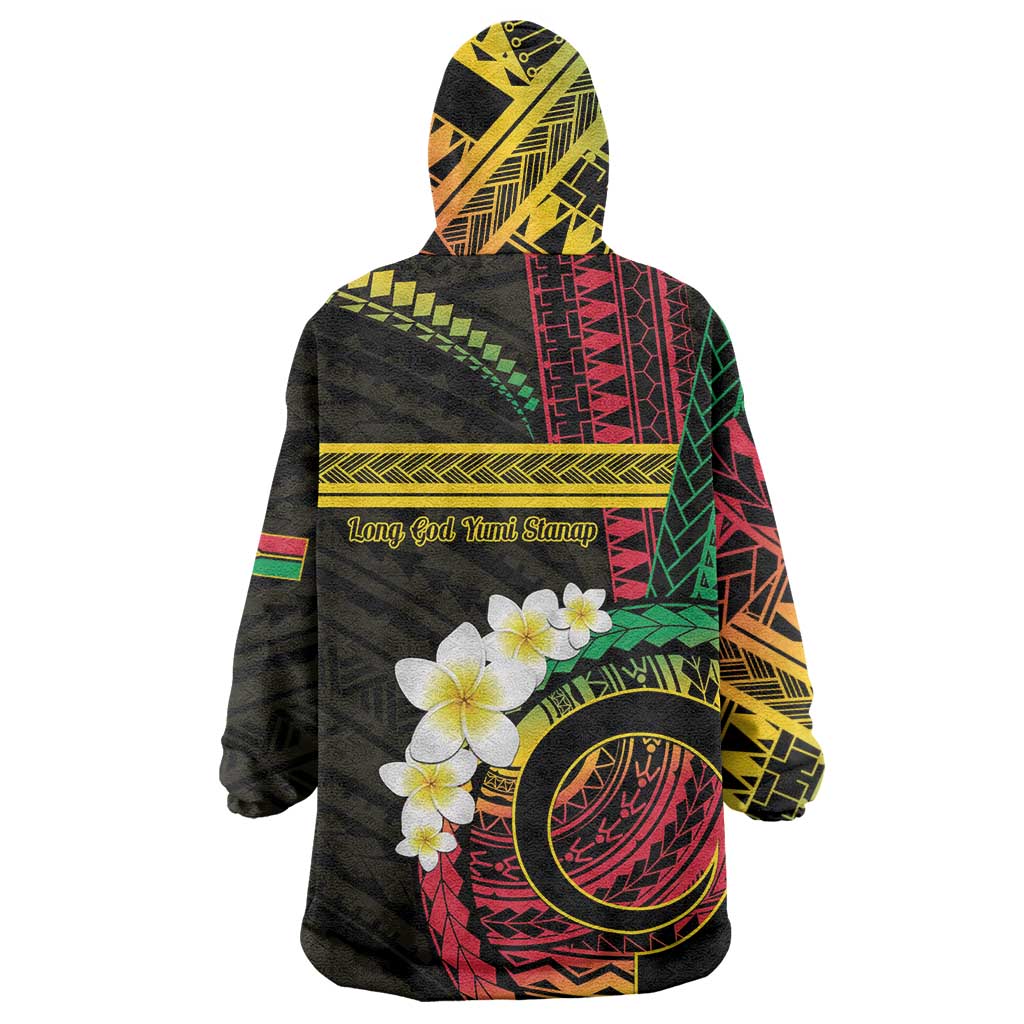 Vanuatu Independence Day Wearable Blanket Hoodie Yumi 45th Hapi Indipendens Dei LT01