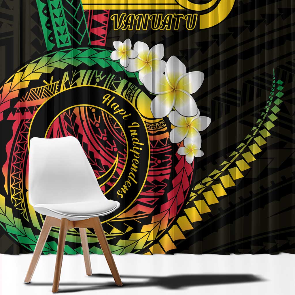 Vanuatu Independence Day Window Curtain Yumi 45th Hapi Indipendens Dei LT01
