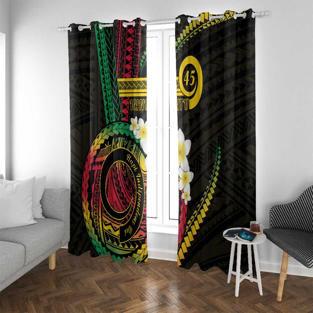 Vanuatu Independence Day Window Curtain Yumi 45th Hapi Indipendens Dei LT01