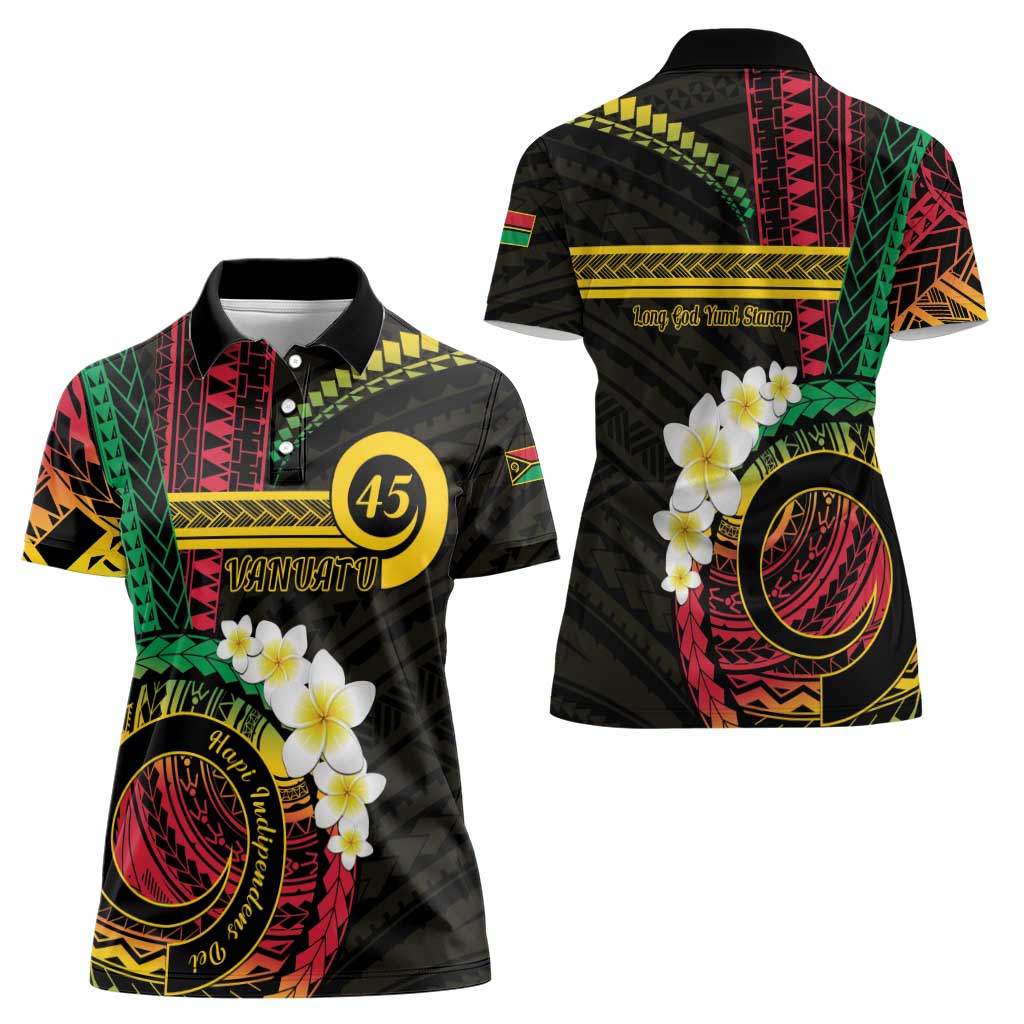 Vanuatu Independence Day Women Polo Shirt Yumi 45th Hapi Indipendens Dei LT01