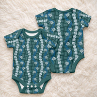 Pikake Maile Tiare Lei Baby Onesie Polu Lauhala Pattern LT01 - Polynesian Pride