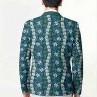 Pikake Maile Tiare Lei Blazer Polu Lauhala Pattern