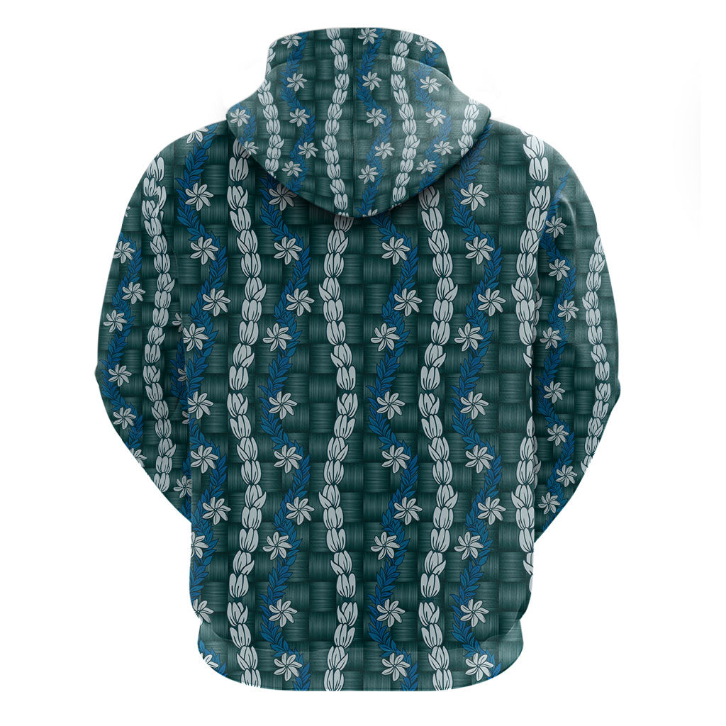 Pikake Maile Tiare Lei Hoodie Polu Lauhala Pattern