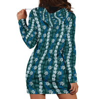 Pikake Maile Tiare Lei Hoodie Dress Polu Lauhala Pattern