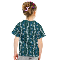 Pikake Maile Tiare Lei Kid T Shirt Polu Lauhala Pattern