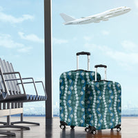 Pikake Maile Tiare Lei Luggage Cover Polu Lauhala Pattern
