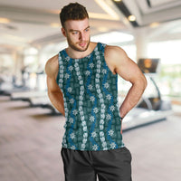 Pikake Maile Tiare Lei Men Tank Top Polu Lauhala Pattern