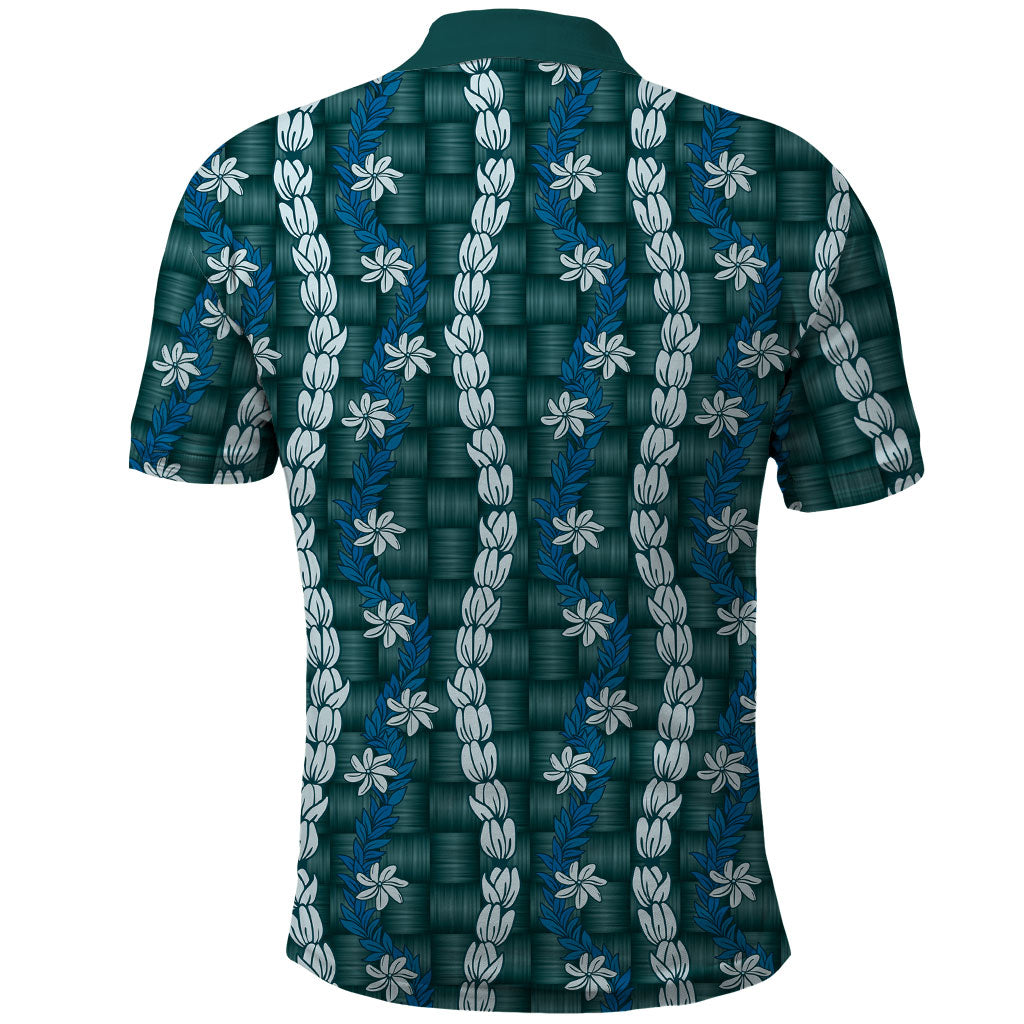 Pikake Maile Tiare Lei Polo Shirt Polu Lauhala Pattern