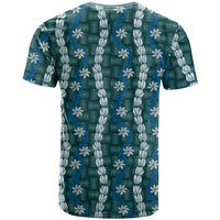 Pikake Maile Tiare Lei T Shirt Polu Lauhala Pattern