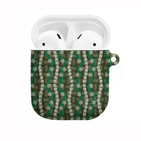 Pikake Maile Tiare Lei AirPods Case Omaomao Lauhala Pattern