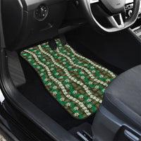 Pikake Maile Tiare Lei Car Mats Omaomao Lauhala Pattern