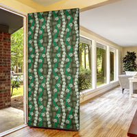 Pikake Maile Tiare Lei Door Cover Omaomao Lauhala Pattern
