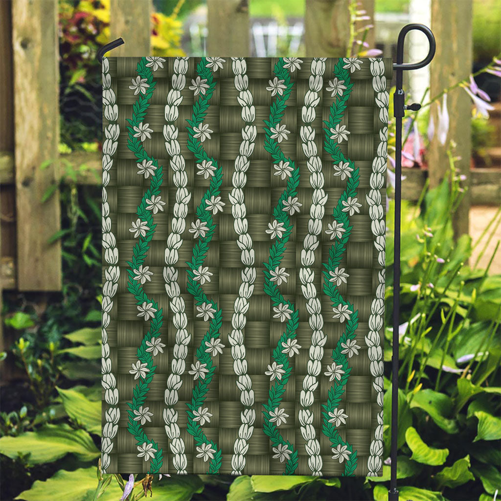 Pikake Maile Tiare Lei Garden Flag Omaomao Lauhala Pattern