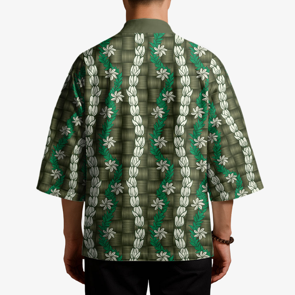 Pikake Maile Tiare Lei Kimono Omaomao Lauhala Pattern