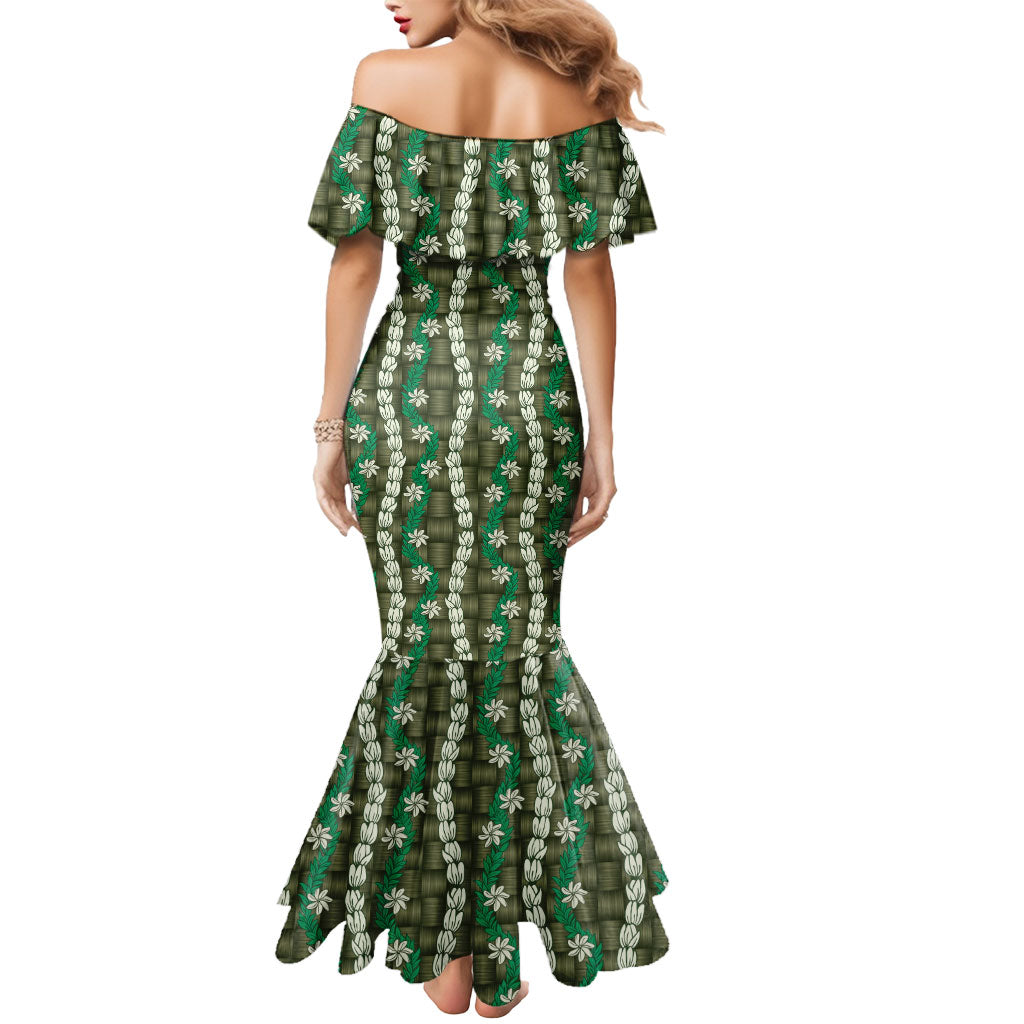 Pikake Maile Tiare Lei Mermaid Dress Omaomao Lauhala Pattern