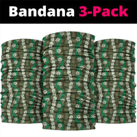 Pikake Maile Tiare Lei Neck Gaiter Omaomao Lauhala Pattern