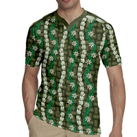 Pikake Maile Tiare Lei Rugby Jersey Omaomao Lauhala Pattern
