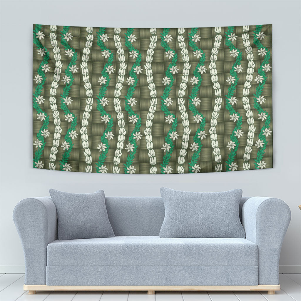 Pikake Maile Tiare Lei Tapestry Omaomao Lauhala Pattern