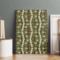 Pikake Maile Tiare Lei Canvas Wall Art Natural Lauhala Pattern