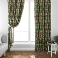 Pikake Maile Tiare Lei Window Curtain Natural Lauhala Pattern