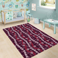 Pikake Maile Tiare Lei Area Rug Akala Lauhala Pattern