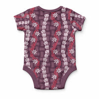 Pikake Maile Tiare Lei Baby Onesie Akala Lauhala Pattern LT01 - Polynesian Pride