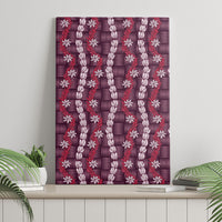 Pikake Maile Tiare Lei Canvas Wall Art Akala Lauhala Pattern