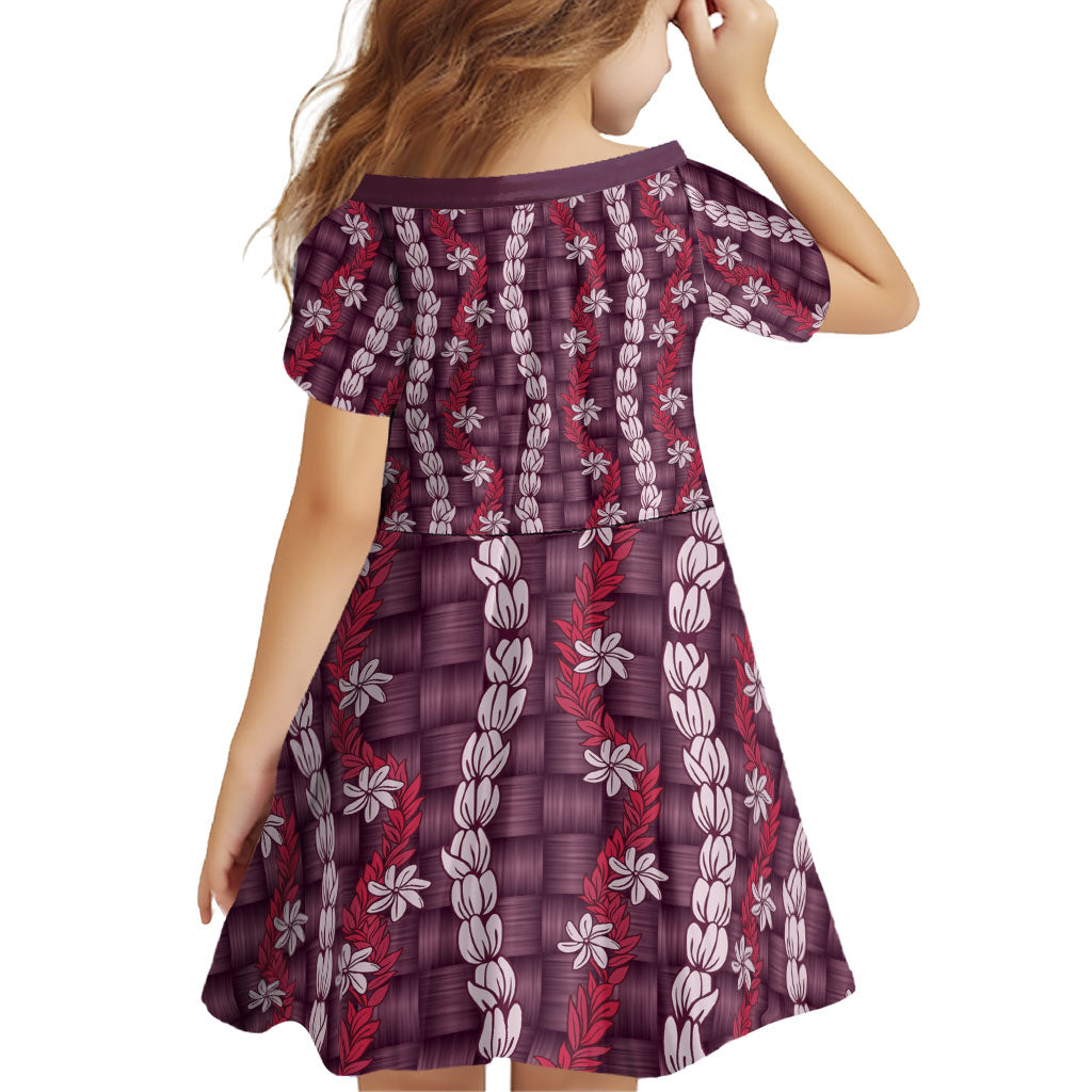 Pikake Maile Tiare Lei Family Matching Mermaid Dress and Hawaiian Shirt Akala Lauhala Pattern