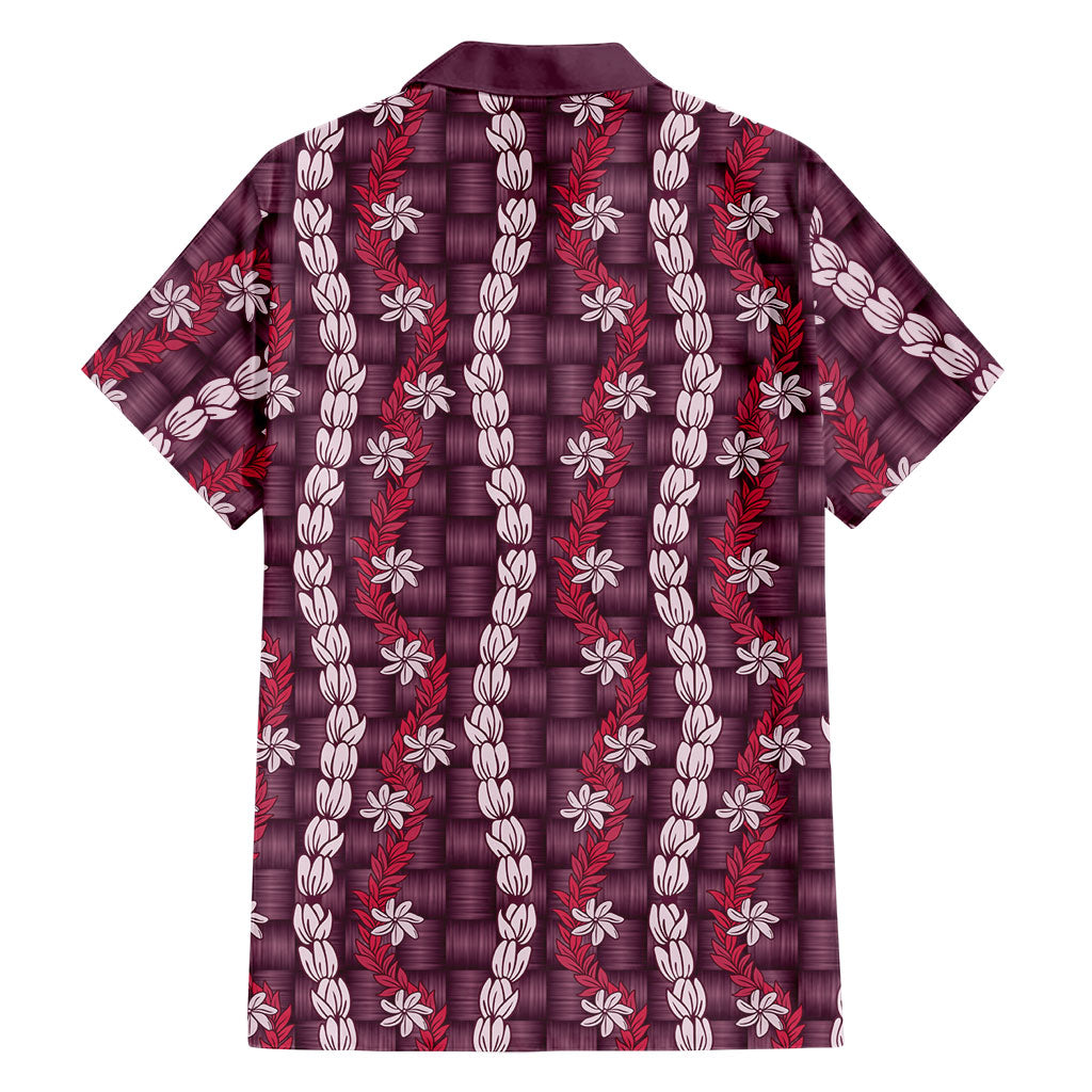 Pikake Maile Tiare Lei Family Matching Mermaid Dress and Hawaiian Shirt Akala Lauhala Pattern