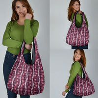 Pikake Maile Tiare Lei Grocery Bag Akala Lauhala Pattern