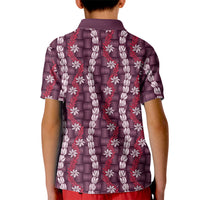 Pikake Maile Tiare Lei Kid Polo Shirt Akala Lauhala Pattern