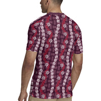 Pikake Maile Tiare Lei Rugby Jersey Akala Lauhala Pattern