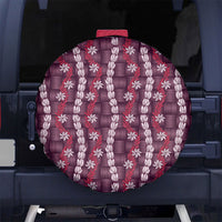 Pikake Maile Tiare Lei Spare Tire Cover Akala Lauhala Pattern