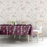 Pikake Maile Tiare Lei Tablecloth Akala Lauhala Pattern