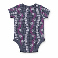 Pikake Maile Tiare Lei Baby Onesie Poni Lauhala Pattern LT01 - Polynesian Pride