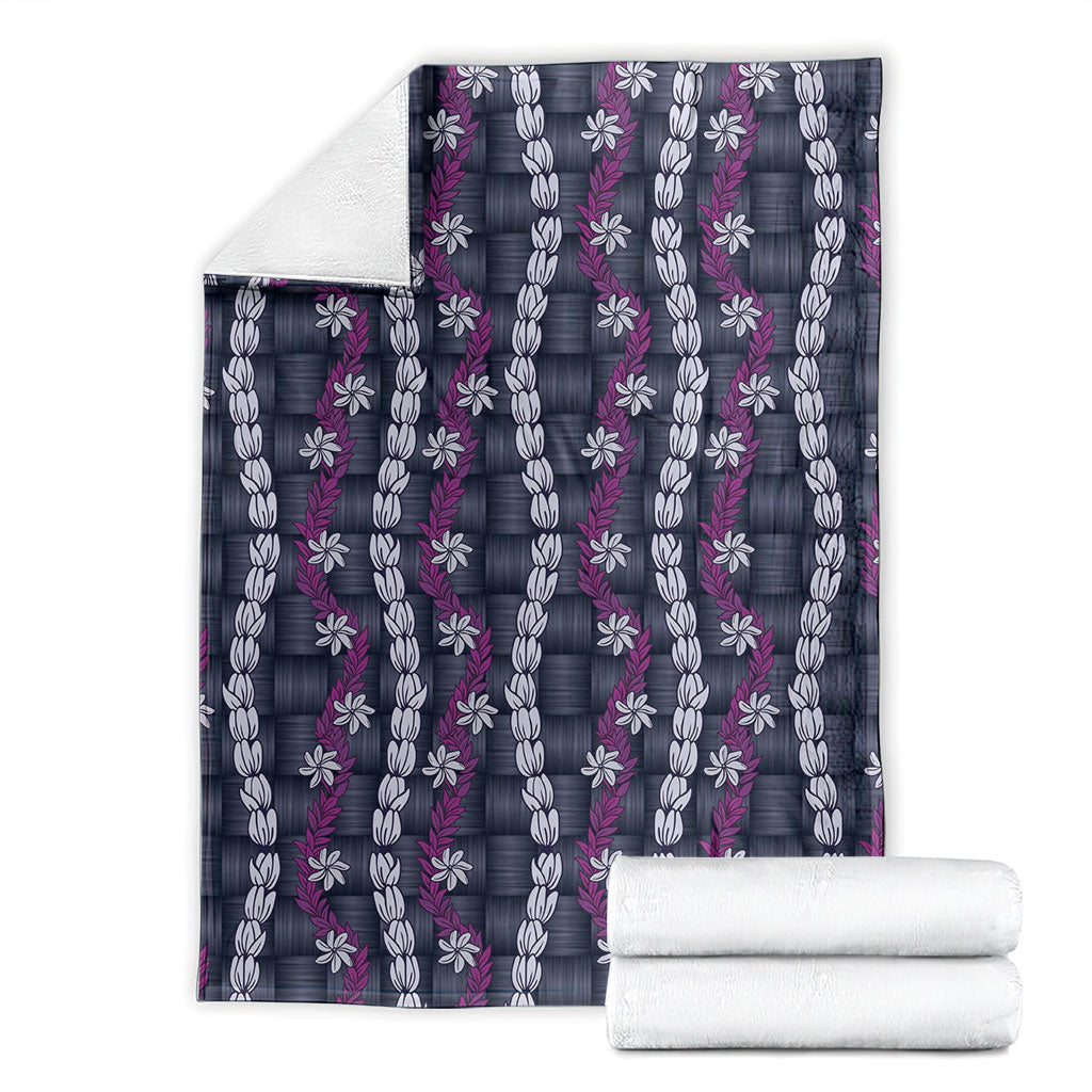Pikake Maile Tiare Lei Blanket Poni Lauhala Pattern