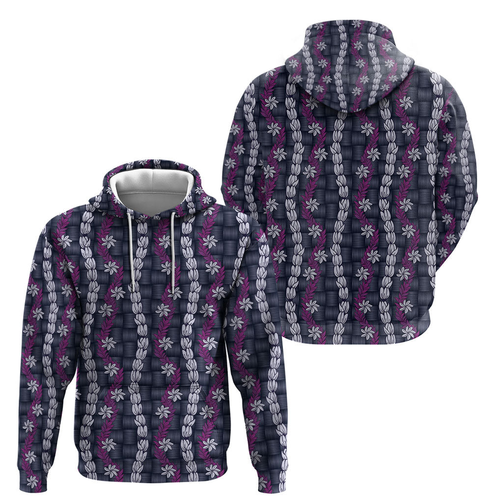 Pikake Maile Tiare Lei Hoodie Poni Lauhala Pattern
