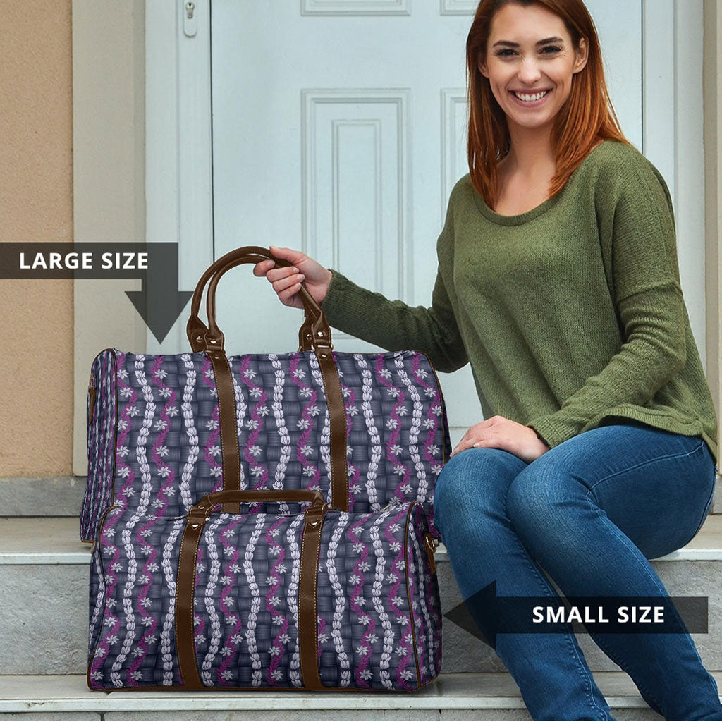 Pikake Maile Tiare Lei Travel Bag Poni Lauhala Pattern