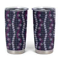 Pikake Maile Tiare Lei Tumbler Cup Poni Lauhala Pattern