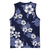 Hawaiian Hibiscus Tribal Floral Blue Basketball Jersey Polynesian Tapa Pattern - Polynesian Pride