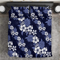 Hawaiian Hibiscus Tribal Floral Blue Bedding Set Polynesian Tapa Pattern - Polynesian Pride