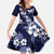 Hawaiian Hibiscus Tribal Floral Blue Family Matching Tank Maxi Dress and Hawaiian Shirt Polynesian Tapa Pattern - Polynesian Pride