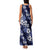 Hawaiian Hibiscus Tribal Floral Blue Family Matching Tank Maxi Dress and Hawaiian Shirt Polynesian Tapa Pattern - Polynesian Pride
