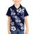Hawaiian Hibiscus Tribal Floral Blue Family Matching Tank Maxi Dress and Hawaiian Shirt Polynesian Tapa Pattern - Polynesian Pride