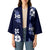 Hawaiian Hibiscus Tribal Floral Blue Kimono Polynesian Tapa Pattern - Polynesian Pride