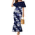 Hawaiian Hibiscus Tribal Floral Blue Mermaid Dress Polynesian Tapa Pattern - Polynesian Pride