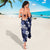 Hawaiian Hibiscus Tribal Floral Blue Sarong Polynesian Tapa Pattern - Polynesian Pride