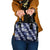 Hawaiian Hibiscus Tribal Floral Blue Shoulder Handbag Polynesian Tapa Pattern - Polynesian Pride